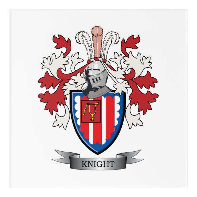 Knight Coat of Arms Acrylic Print (Front)