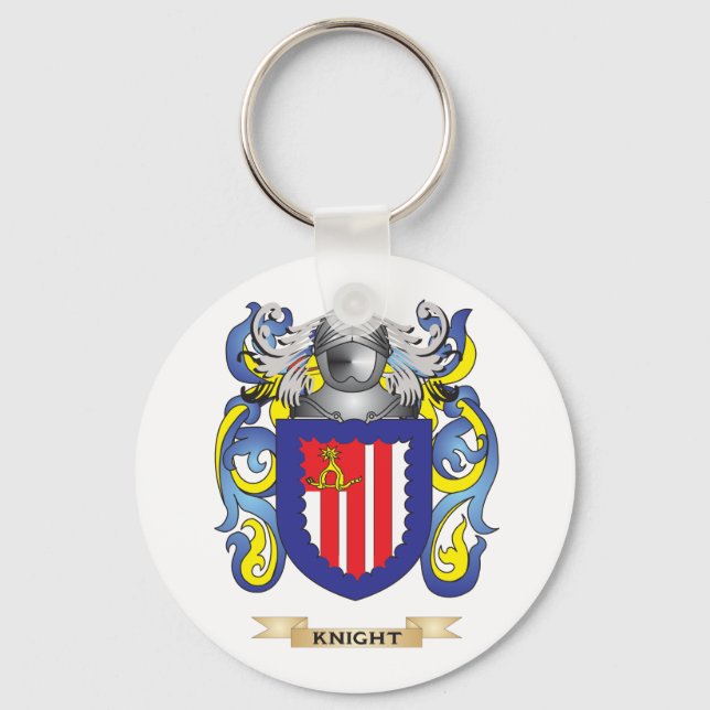 Knight Coat of Arms (Family Crest) Keychain (Front)