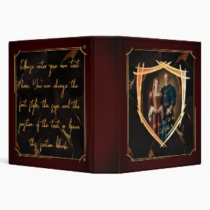 Knight Coat of Arms Medieval Old Fashioned Gift 3 Ring Binder