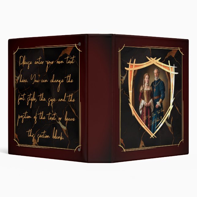 Knight Coat of Arms Medieval Old Fashioned Gift 3 Ring Binder (Background)
