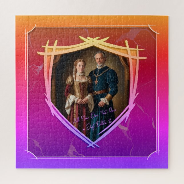 Knight Coat of Arms Medieval Old Fashioned Gift Jigsaw Puzzle (Vertical)