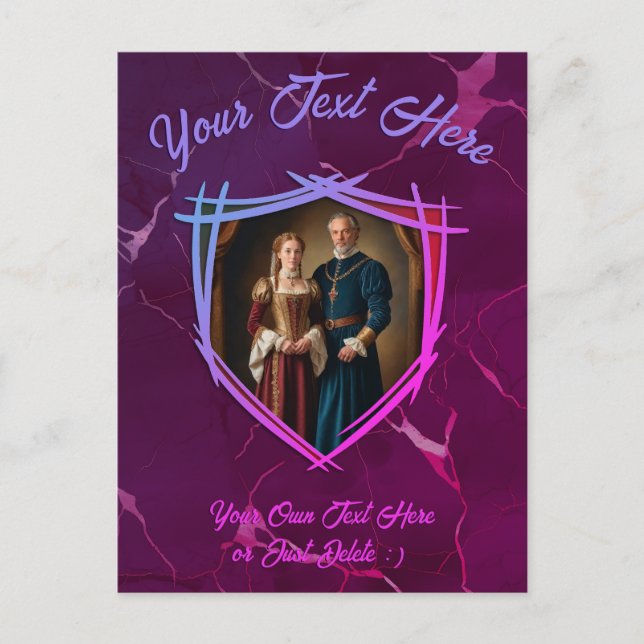 Knight Coat of Arms Medieval Old Fashioned Gift Postcard (Front)