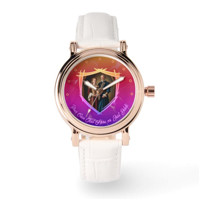 Knight Coat of Arms Medieval Old Fashioned Gift Watch (Front)