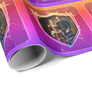 Knight Coat of Arms Medieval Old Fashioned Gift Wrapping Paper
