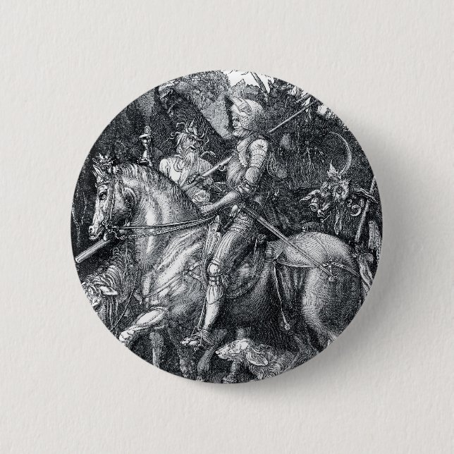Knight, Death and the Devil - Albrecht Dürer Button (Front)