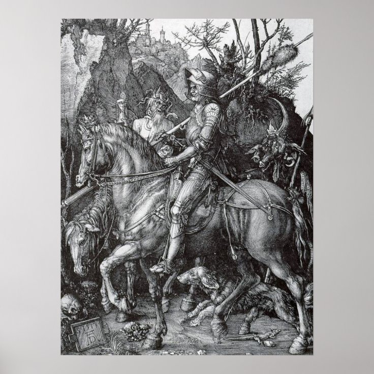 Knight, Death and the Devil Albrecht Durer Poster Zazzle