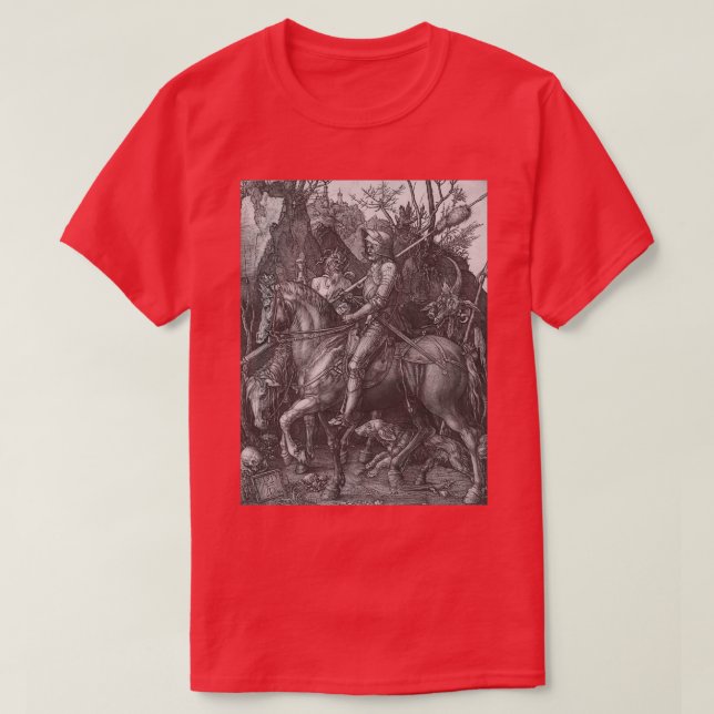 Knight Death and the Devil by Albrecht Drer 1513 T-Shirt (Design Front)