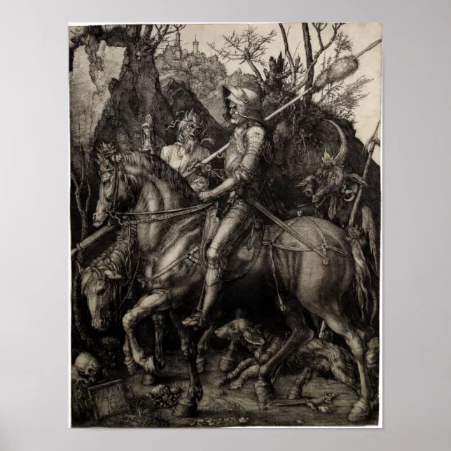 Knight, Death and the Devil by Albrecht Durer Poster | Zazzle