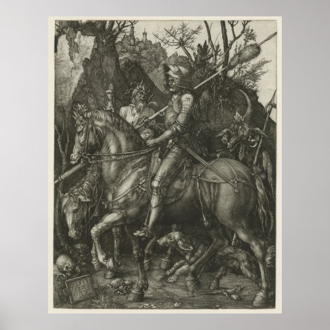 KNIGHT, DEATH AND THE DEVIL by ALBRECHT DÜRER Poster (Front)