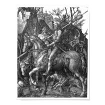 Knight Death Devil Albrecht Durer engraving art p Poster
