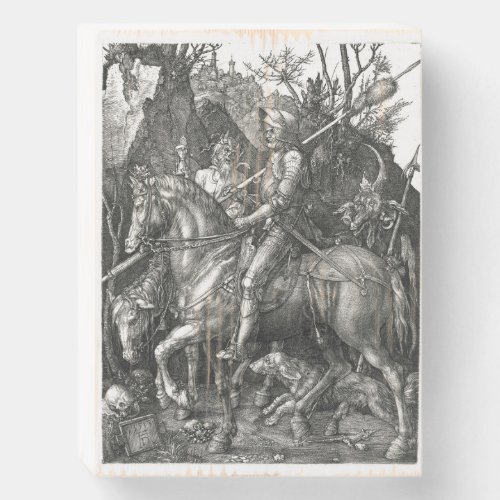 Knight Death  the Devil _ Albrecht Drer c 1513 Wooden Box Sign