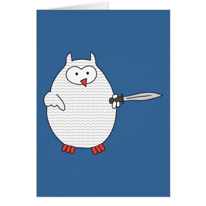 Knight Dispute Hoot Greeting Cards