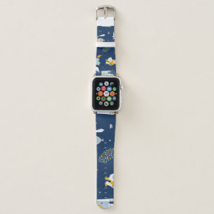 Knight Dragon Castle Childish Pattern Apple Watch Band
