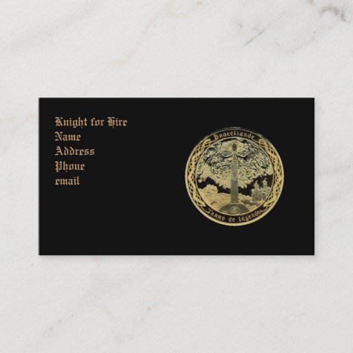Customizable Knight for Hire Business Card