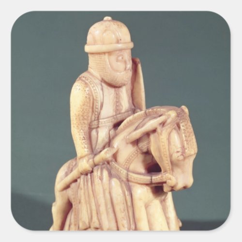 Knight from a chess set square sticker