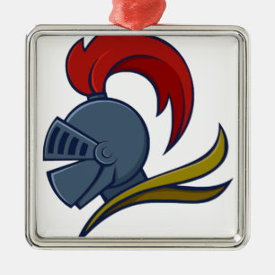 Knight Helmet Metal Ornament