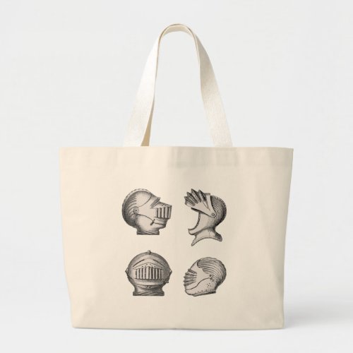 Knight Helmets   Large Tote Bag