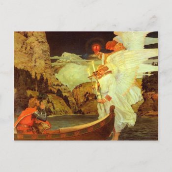 Knight Holy Grail Angels Painting Postcard by EDDESIGNS at Zazzle