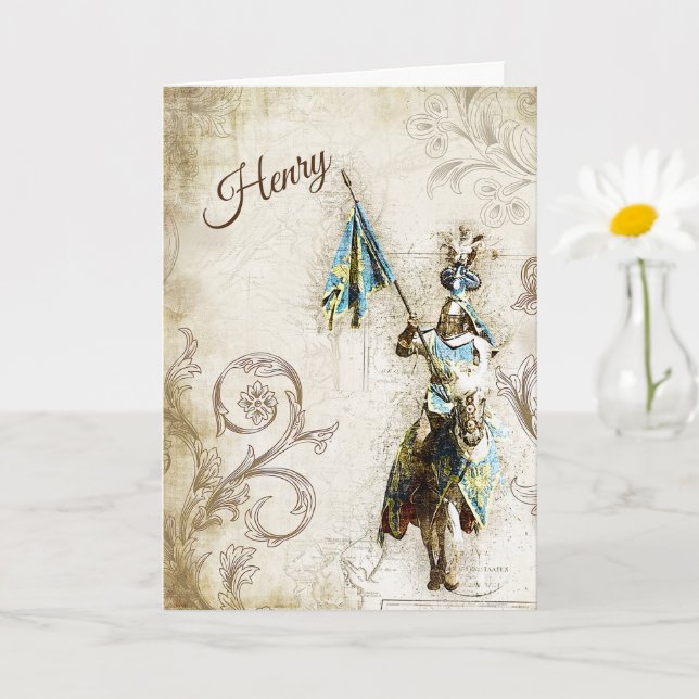 Knight in Armor Anniversary Card (Small Plant)