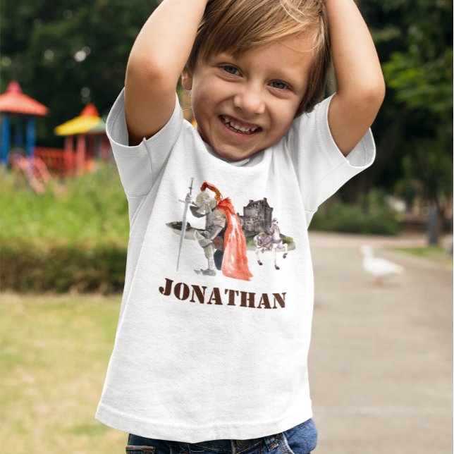 Knight in Armor Castle Medieval Personalized   T-Shirt (Creator Uploaded)