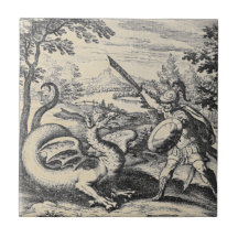 Knight in Armor Slaying the Dragon
