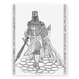Knight in Armor Tattoo(Transparent) Temporary Tattoos