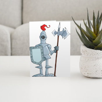 Knight In Armour Greeting Cards by spudcreative at Zazzle
