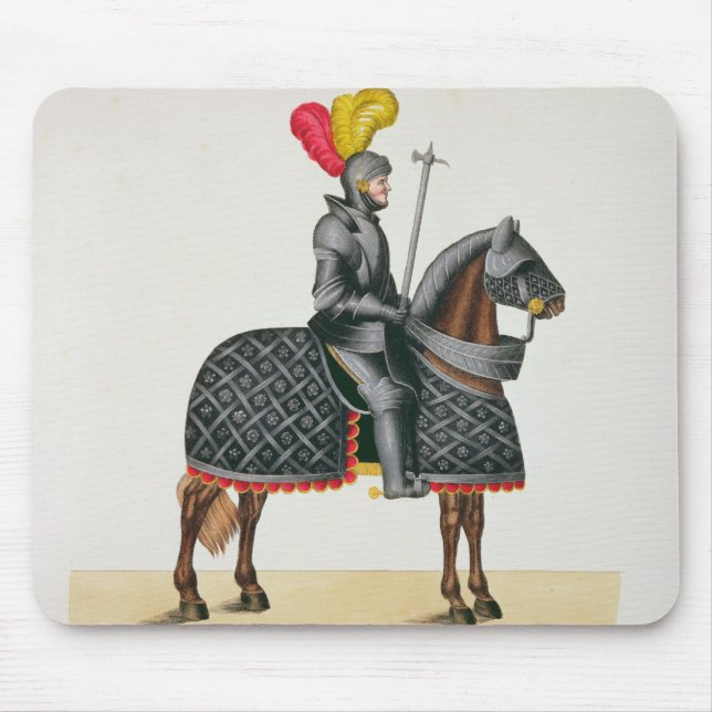 Knight in armour on his horse, plate from 'A Histo Mouse Pad (Front)