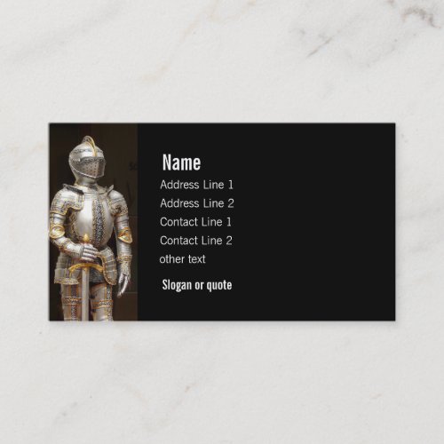 Knight in Shining Armor Business Card