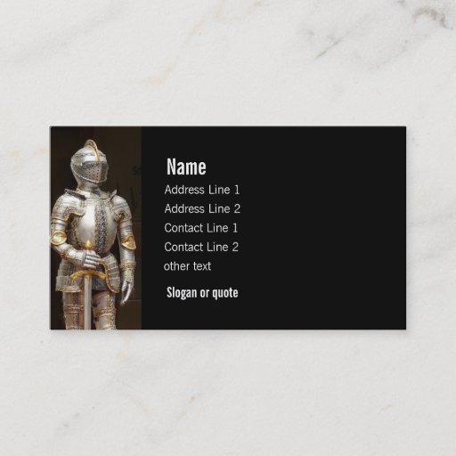 Customizable Knight in Shining Armor Business Card
