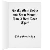 Knight in Shining Armor Red Rose Cards (Inside (Right))