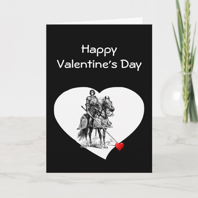 Knight in Shining Armour  Love Valentine Humor Holiday Card (Front)
