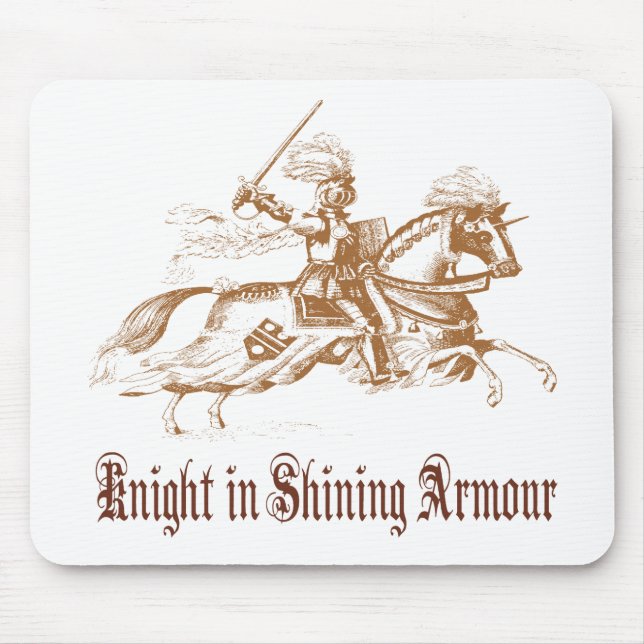knight in shining armour mouse pad (Front)