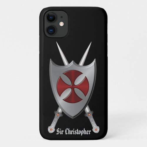 Knight in the Knights Templar iPhone 11 Case