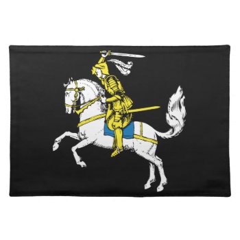 Knight In Yellow Armour Placemat by StuffOrSomething at Zazzle