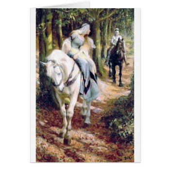 Knight Lady White Horse Medieval Romantic by EDDESIGNS at Zazzle