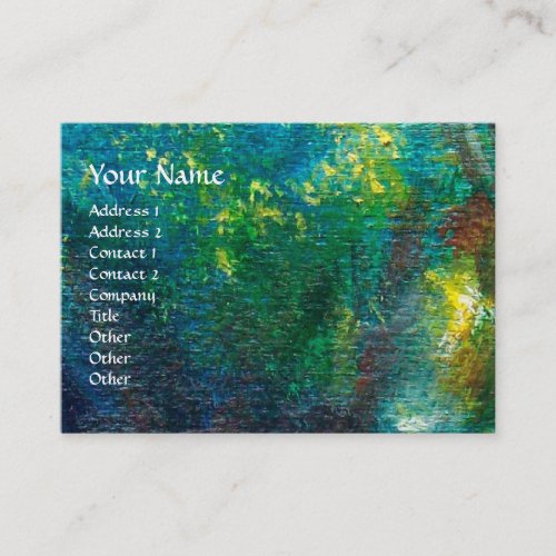 KNIGHT LANCELOT HORSE RIDING IN GREEN FOREST BUSINESS CARD