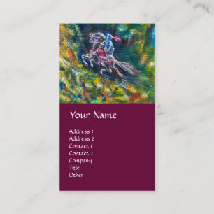 KNIGHT LANCELOT ,HORSE RIDING IN GREEN FOREST BUSINESS CARD
