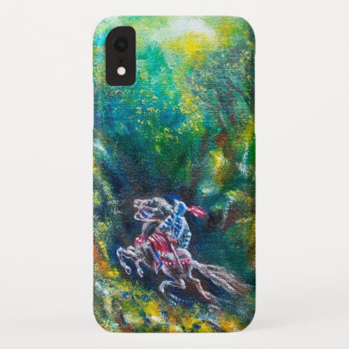 KNIGHT LANCELOT HORSE RIDING IN GREEN FOREST iPhone XR CASE