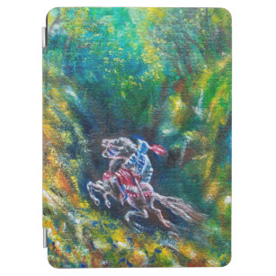 KNIGHT LANCELOT ,HORSE RIDING IN GREEN FOREST iPad AIR COVER