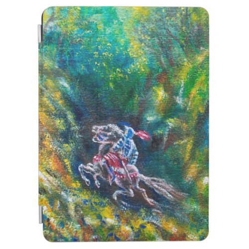 KNIGHT LANCELOT HORSE RIDING IN GREEN FOREST iPad AIR COVER