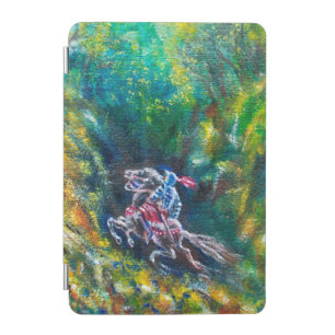 KNIGHT LANCELOT ,HORSE RIDING IN GREEN FOREST iPad MINI COVER