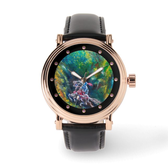 KNIGHT LANCELOT ,HORSE RIDING IN GREEN FOREST WATCH (Front)