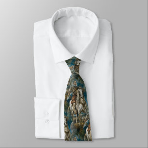 Knight Noble Horseback Vintage Art Neck Tie