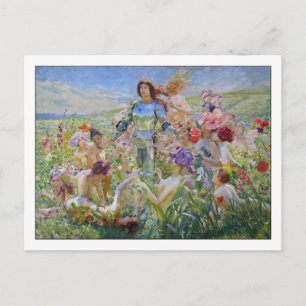 Knight of Flowers by Rochegrosse Postcard