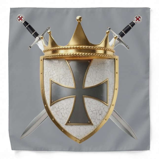 Knight of RayEl Crest Grey Bandana (Front)