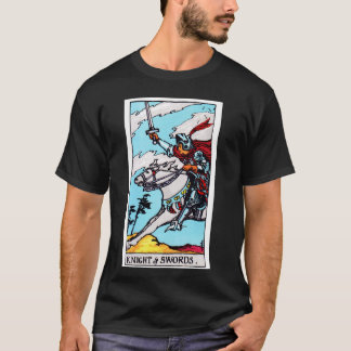 Knight of Swords Vintage Tarot Card - Rider Waite T-Shirt