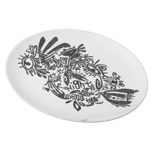 knight of the night melamine plate (Right Side)