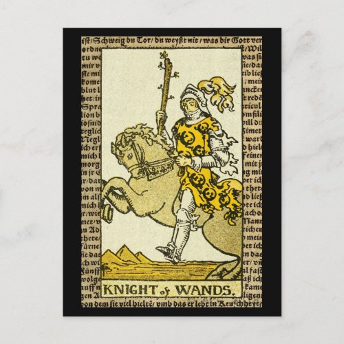 Knight of Wands Tarot Postcard