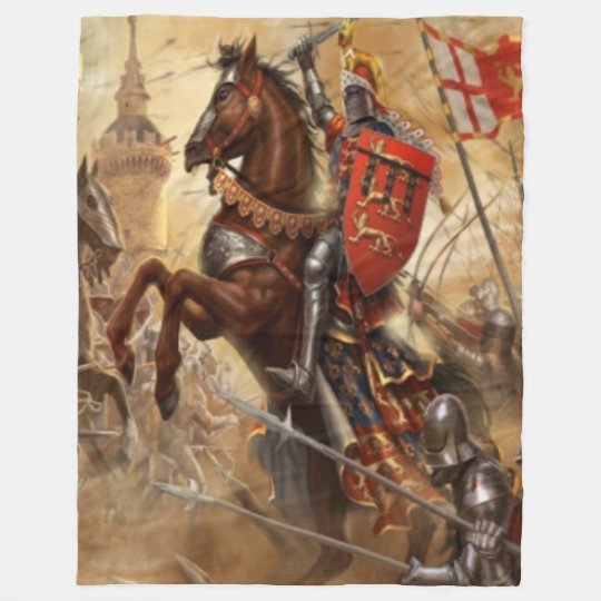 KNIGHT ON HORSE FLEECE BLANKET | Zazzle.com